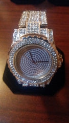 Crystal Stainless Steel Watch