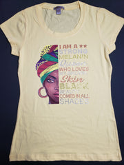 Melanin Queen Rhinestone with Printed Vinyl