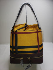 Plaid Bucket Handbag