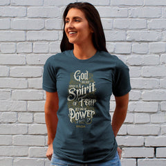 Spirit Of Power Scrolls Christian T-Shirt  DS