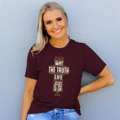 The Way, The Truth, The Life Cross Christian T-Shirt