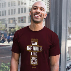 The Way, The Truth, The Life Cross Christian T-Shirt