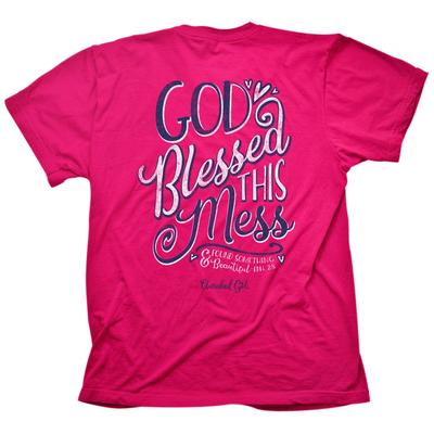 God Blessed Mess Cherished Girl Womens T-Shirt