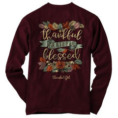 Thankful Cherished Girl Womens Long Sleeve T-Shirt