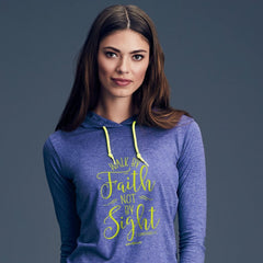 Walk By Faith grace & truth Womens Hooded T-Shirt