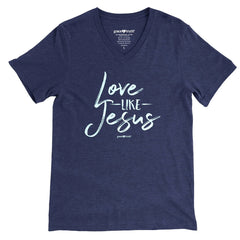 Love Like Jesus grace & truth Womens V-Neck T-Shirt