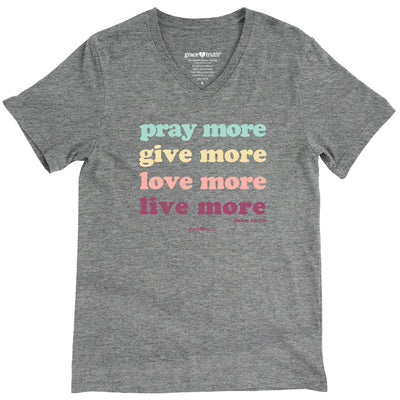 Live More Womens V-neck T-Shirt
