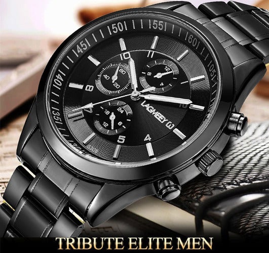 Lagmeey Luxury Sports Casual Mens Water Resistant Stainless Steel