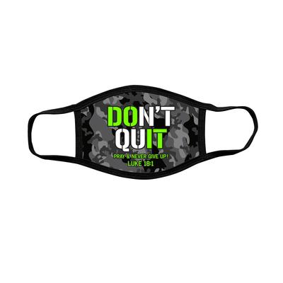Black & Grey Camo Youth Face Mask