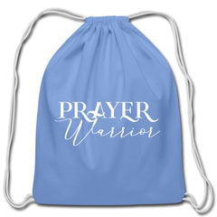 Drawstring Bags, Prayer Warrior Drawcord Bag (White Text)