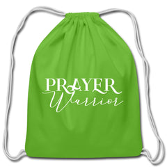 Drawstring Bags, Prayer Warrior Drawcord Bag (White Text)