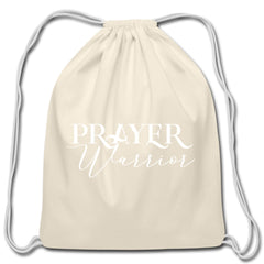Drawstring Bags, Prayer Warrior Drawcord Bag (White Text)