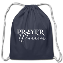 Drawstring Bags, Prayer Warrior Drawcord Bag (White Text)