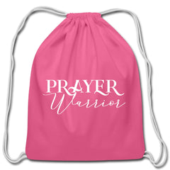 Drawstring Bags, Prayer Warrior Drawcord Bag (White Text)