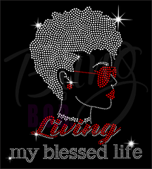 Blessed Life Rhinestone Fitted Crew Neck T-Shirt