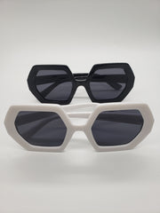 Oversized Ladies Plain Heptagon Sunglasses