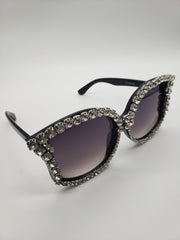 Oversized Cat Eye Ladies Rhinestone Sunglasses