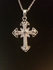 Flower Cross Necklace