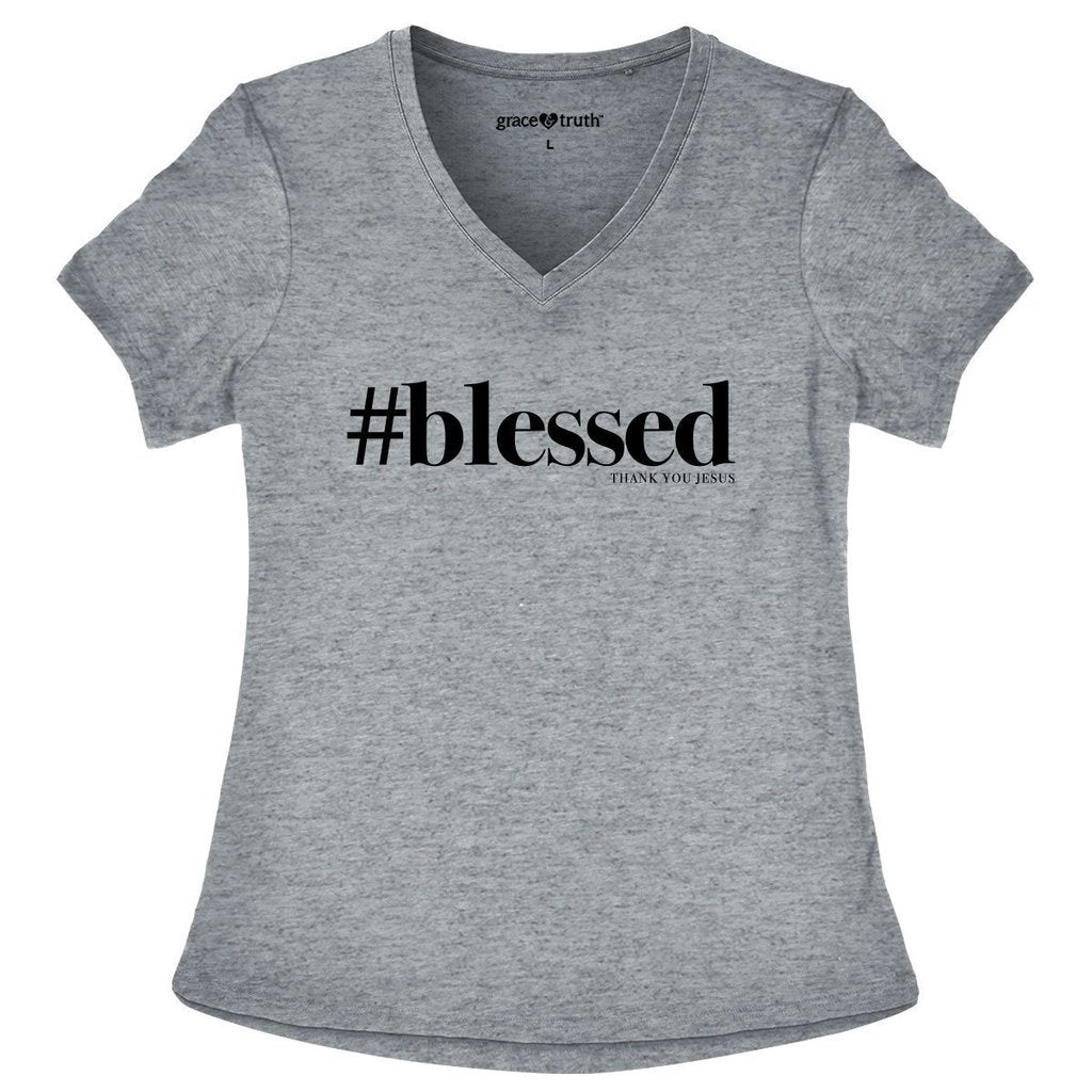 Blessed Grey grace & truth Womens T-Shirt