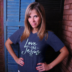 Love Like Jesus grace & truth Womens V-Neck T-Shirt