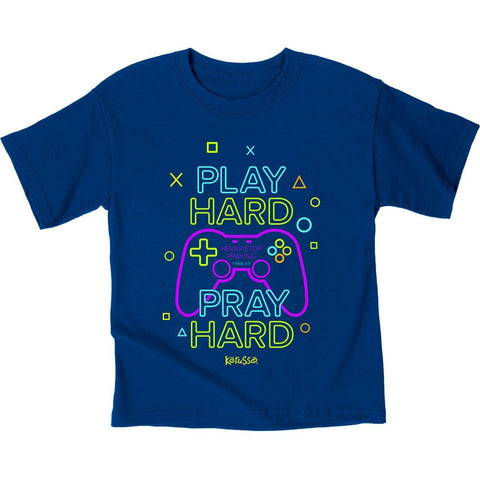 Kids T-Shirt Play Hard Gamer