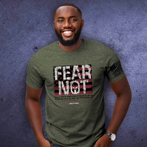 Fear Not Mens T-Shirt Flag DS