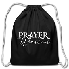 Drawstring Bags, Prayer Warrior Drawcord Bag (White Text)